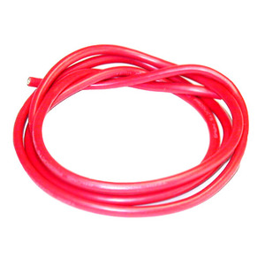 14 AWG Silver Wire Red 90cm